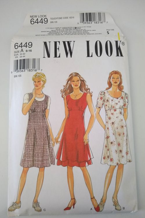 New Look 6449 Misses Sleeveless & Short-Sleeve Flared Dress (Sizes 6–16)
