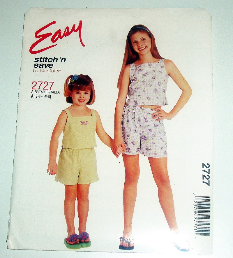 McCall's 2727 Sewing Pattern Envelope and Instructions Only 