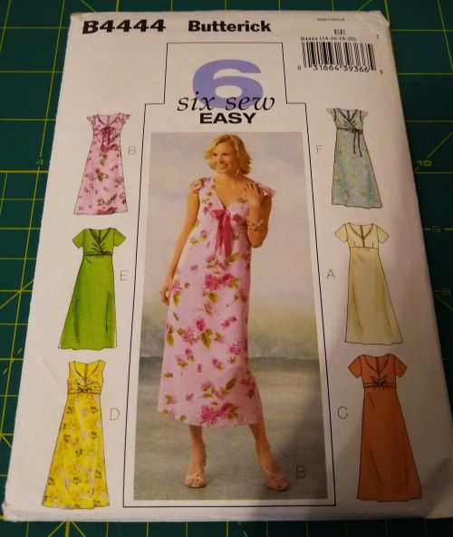 Butterick B4444 Misses Empire Waist Dress Pattern Sz 14–20