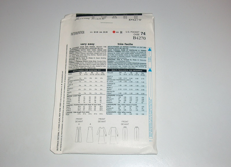 Butterick B4270 Misses/MP Long Vest Top Dress Pants Sewing Pattern Sizes XS–M