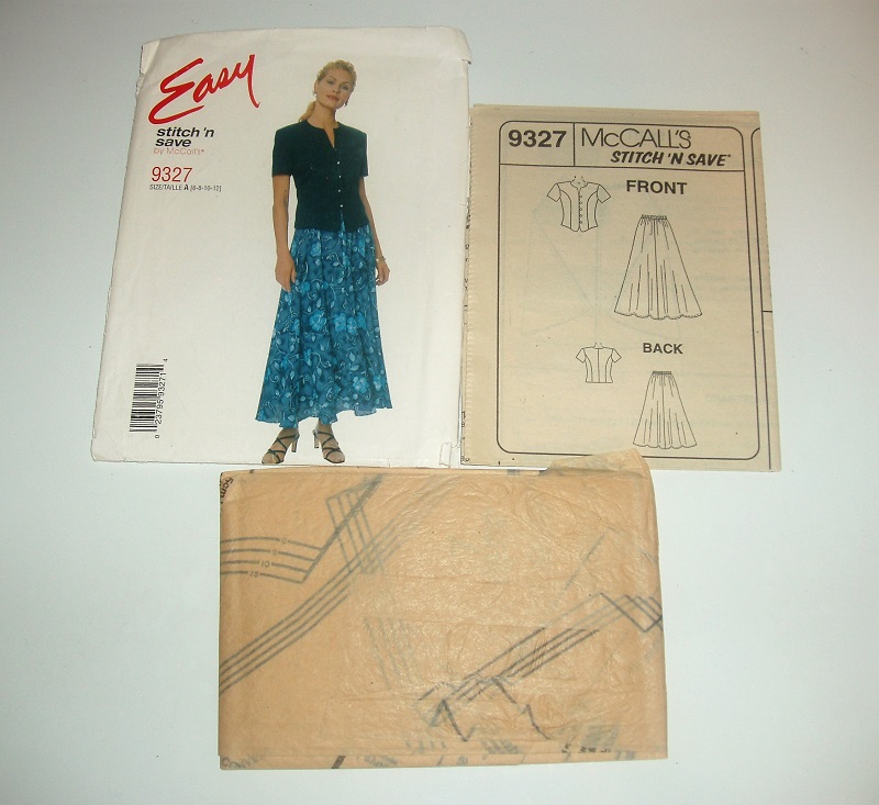 Easy Stitch 'n Save by McCall's 9327 Sewing Pattern Misses Top And Skirt Sz 6-12