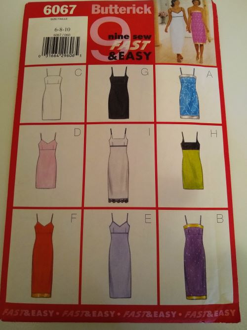 Butterick 6067 Sewing Pattern Misses Fast & Easy Summer Dresses (Sizes 6–10)