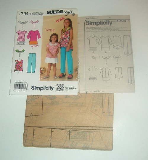 Simplicity 1704 Sewing Pattern Dress, Tunic & Pants Sizes 3-6