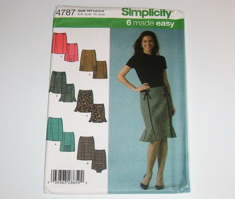 Simplicity 4787 Misses Skirt Sewing Pattern (Sizes 6–12)
