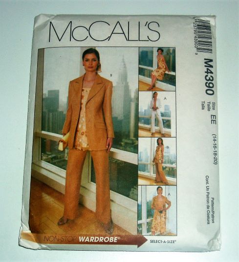 McCall’s M4390 Misses/Misses Petite Wardrobe Sewing Pattern Sizes 14–20 2004