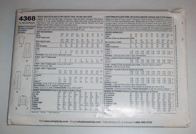 Simplicity 4368 Threads Collection Misses Wardrobe Sewing Pattern (Sizes 6–14)