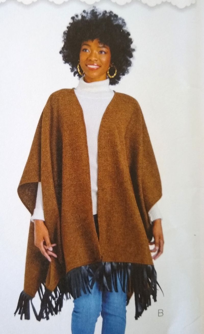 It's So Simple McCall's L9580 Sewing Pattern Misses Fall Ponchos Sizes XS-XL