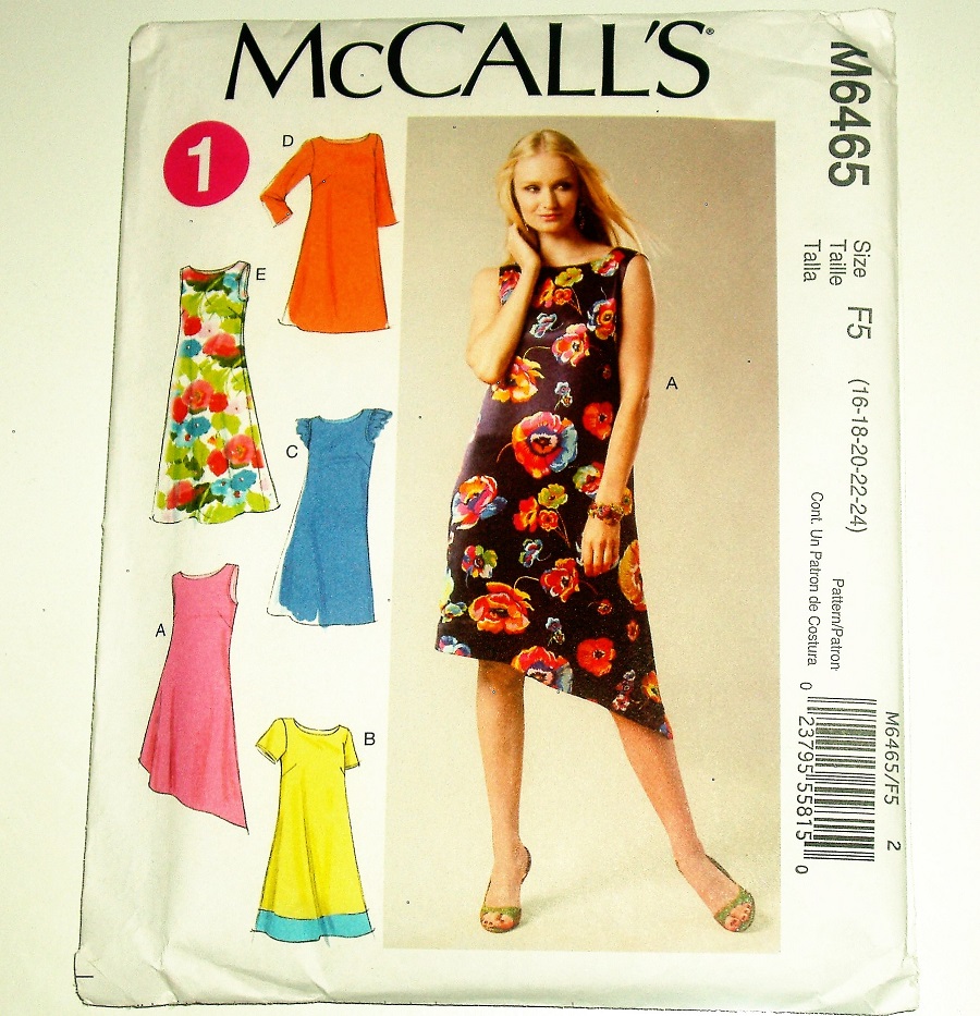McCall's M6465 Women's Dress Sewing Pattern Sizes16-24