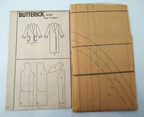 Vtg 1995 Butterick 4157 Misses Loose-Fit Coat & Jacket Sewing Pattern XS-M