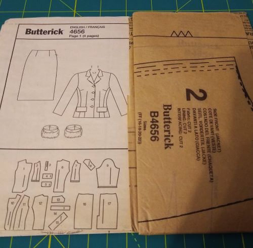 Butterick B4656 Maggy London Jacket & Skirt Pattern Sz 16–22