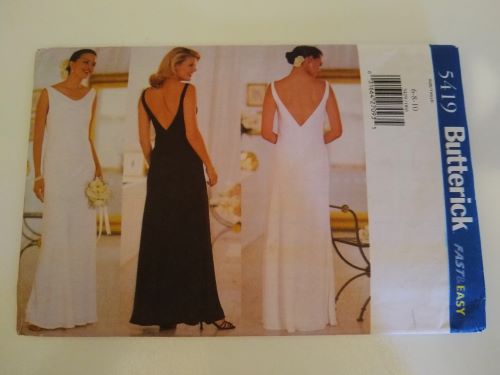 Butterick 5419 Sewing Pattern Misses/Misses Petite Lined Bias Dress Sizes 6-10