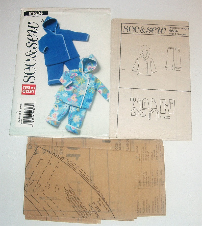Butterick See & Sew B4634 Infant Fleece Jacket & Pants Sewing Pattern Sizes S–XL