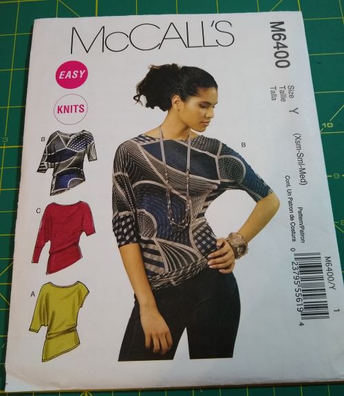 McCall's M6400 Easy Knit Pullover Tops Sewing Pattern Sz XS-Med
