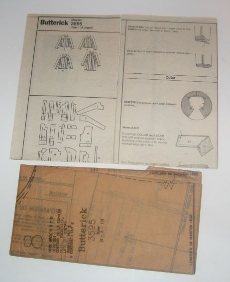Butterick 3595 Misses Jacket Sewing Pattern Sizes 6-10
