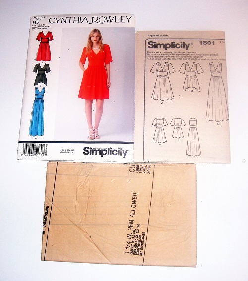 Simplicity 1801 Sewing Pattern Cynthia Rowley Dress & Tunic Sizes 6-14