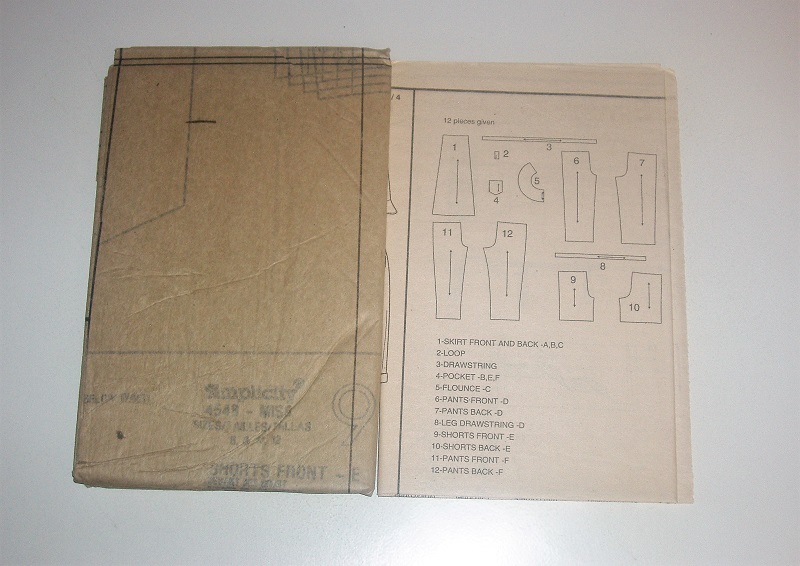 Simplicity 4548 Sewing Pattern 1 Hour Bottoms Pants Shorts Skirt Sz 6-12