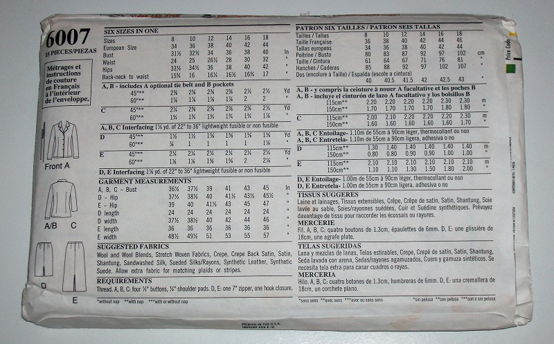 New Look 6007 Sewing Pattern Misses Top & Skirt Sizes 8-18