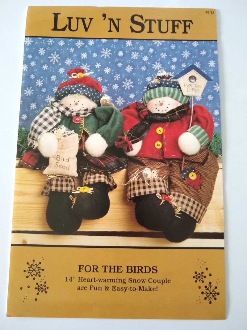 Luv ’N Stuff Snow Couple Sewing Pattern – 14" Holiday Dolls