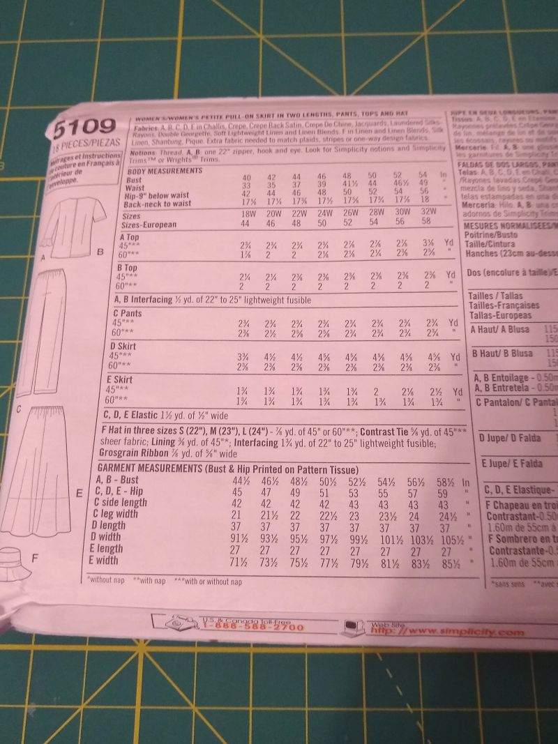 Simplicity 4109 Sewing Pattern (Khaliah Ali Collection) Wardrobe Essentials S 18W-24W