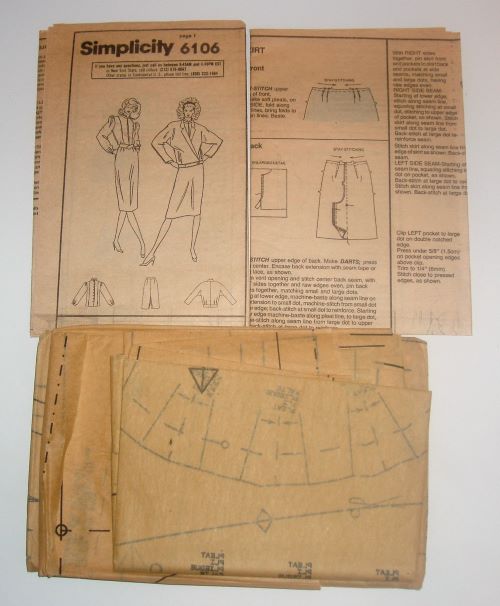 Simplicity 6106 Misses Jacket, Blouse & Skirt Sewing Pattern (Size 10)