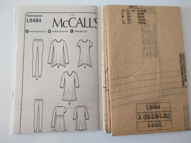 McCall’s L9484 It’s Sew Simple Misses Knit Pullover Top & Leggings Sewing Pattern – XS–XL