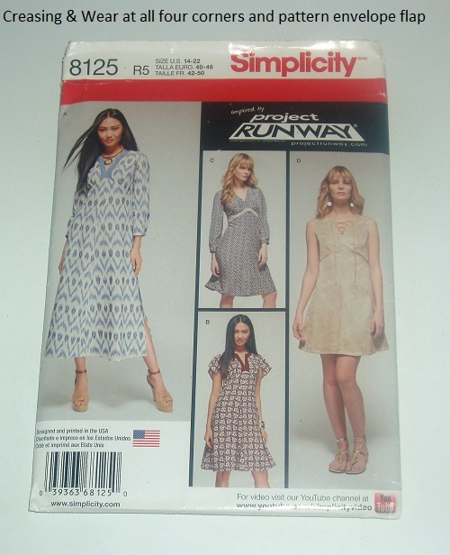 Simplicity 8125 Project Runway V‑Neck Empire Dress Sz 14-22