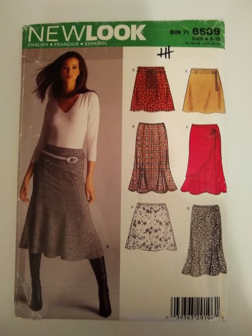 New Look 6509 Sewing Pattern Misses Skirts in Two Lengths Sizes 8–18