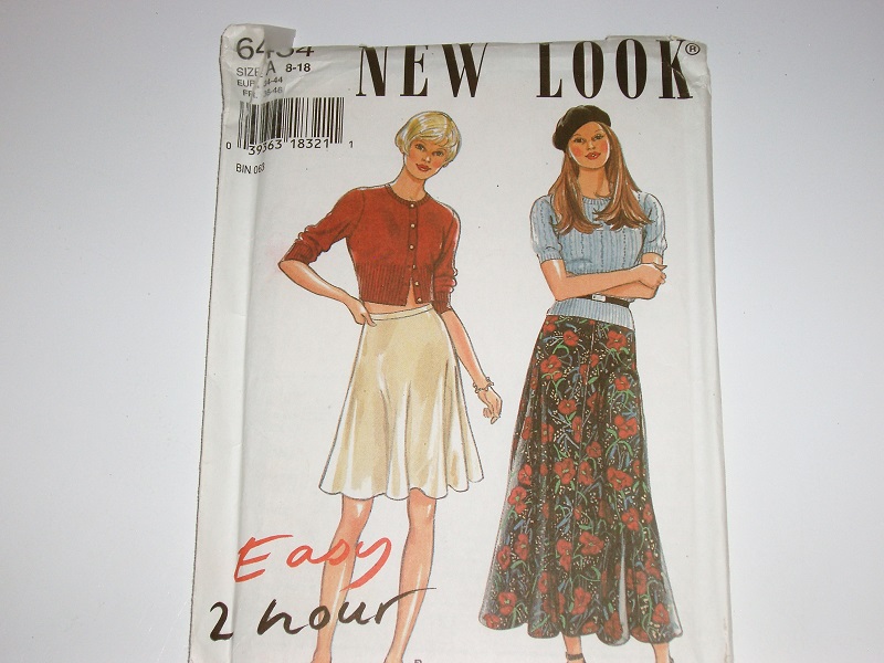 New Look 6454 Sewing Pattern Misses Circle Skirt Sizes 8-18