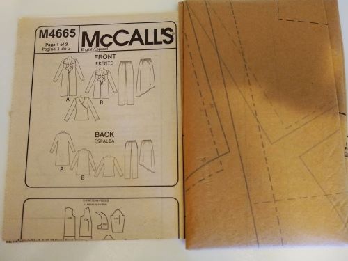 McCall’s M4665 Sewing Pattern Misses Jacket, Top, Skirt & Pants Sizes L–XL