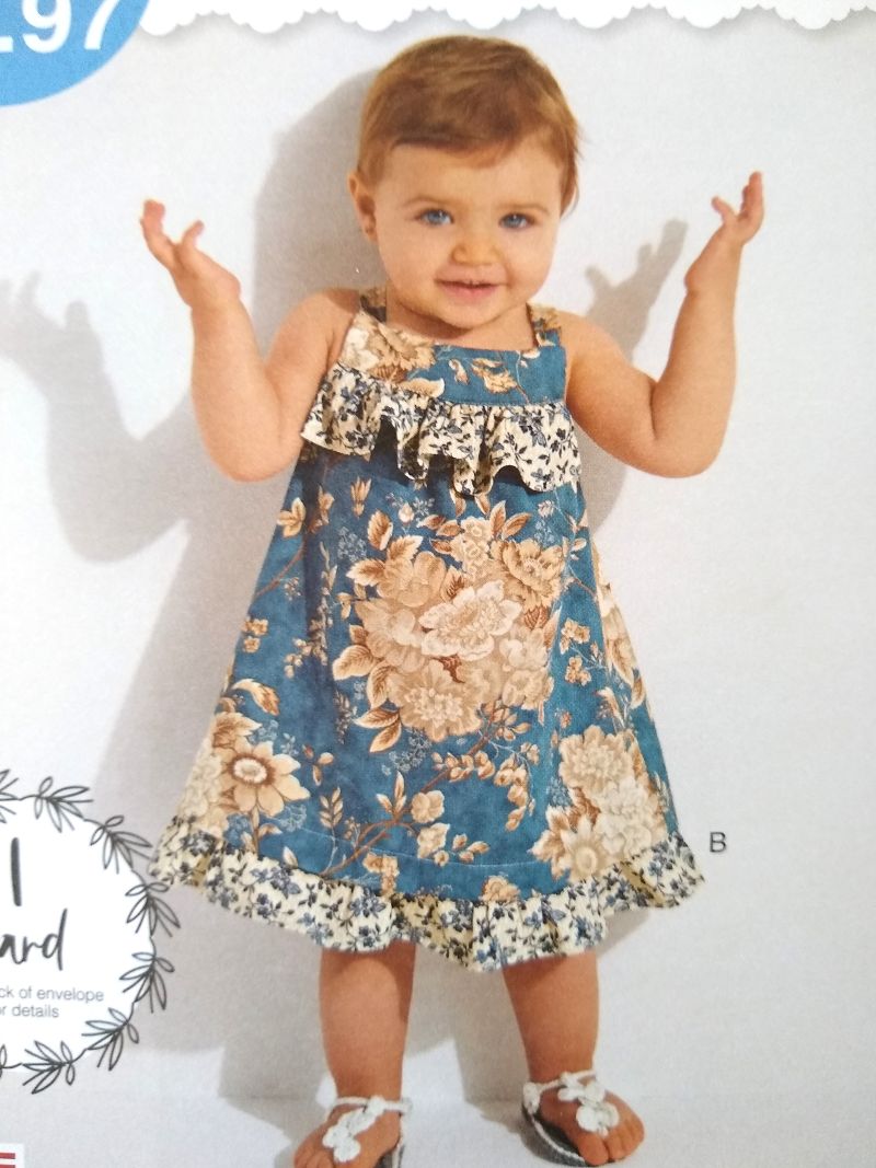 McCall’s L9411 It’s Sew Simple Baby Dress Panties Romper Sewing Pattern Sz NB-L