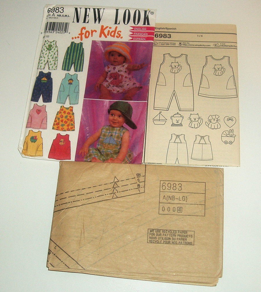 New Look 6983 Infants' Romper & Dress Sewing Pattern Sizes NB-L 