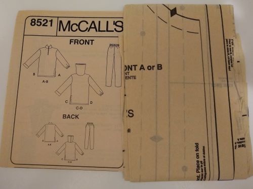 McCall's 8521 Misses Knit Pullover Tops & Pants Sewing Pattern (1996)