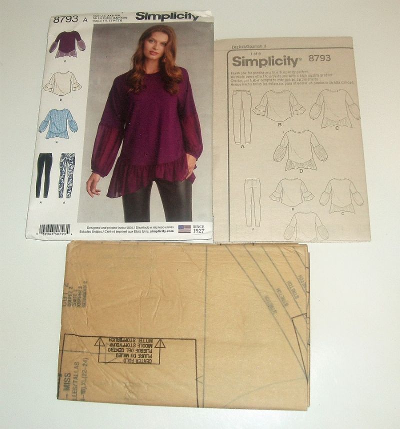 Simplicity 8793 Misses Knit Leggings & Tunic Sewing Pattern Sz XXS–XXL