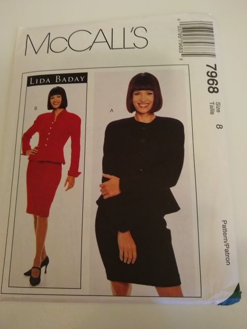 McCall's 7968 Lida Baday Sewing Pattern Lined Jacket and Skirt Sz 8 (1995)