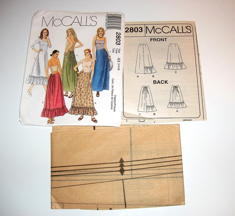 McCall’s 2803 Sewing Pattern Misses Skirts in Two Lengths Sizes 4–8