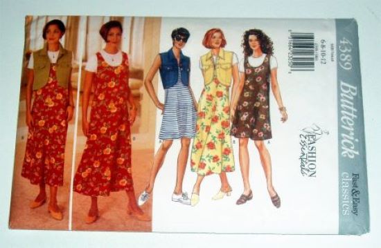 Butterick 4389 Misses Vest, Top & Dress Sewing Pattern Sizes 6-12