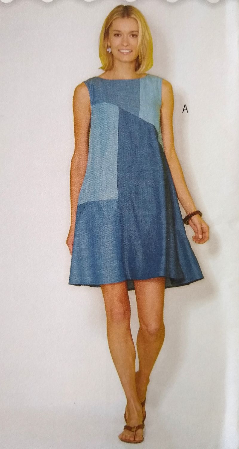 McCall's L9604 Sewing Pattern Misses Patchwork Dress Sz XS-XL