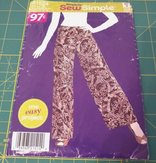 Simplicity A1524 Sew Simple Misses Pull-On Pants Sewing Pattern – Sizes 8–18
