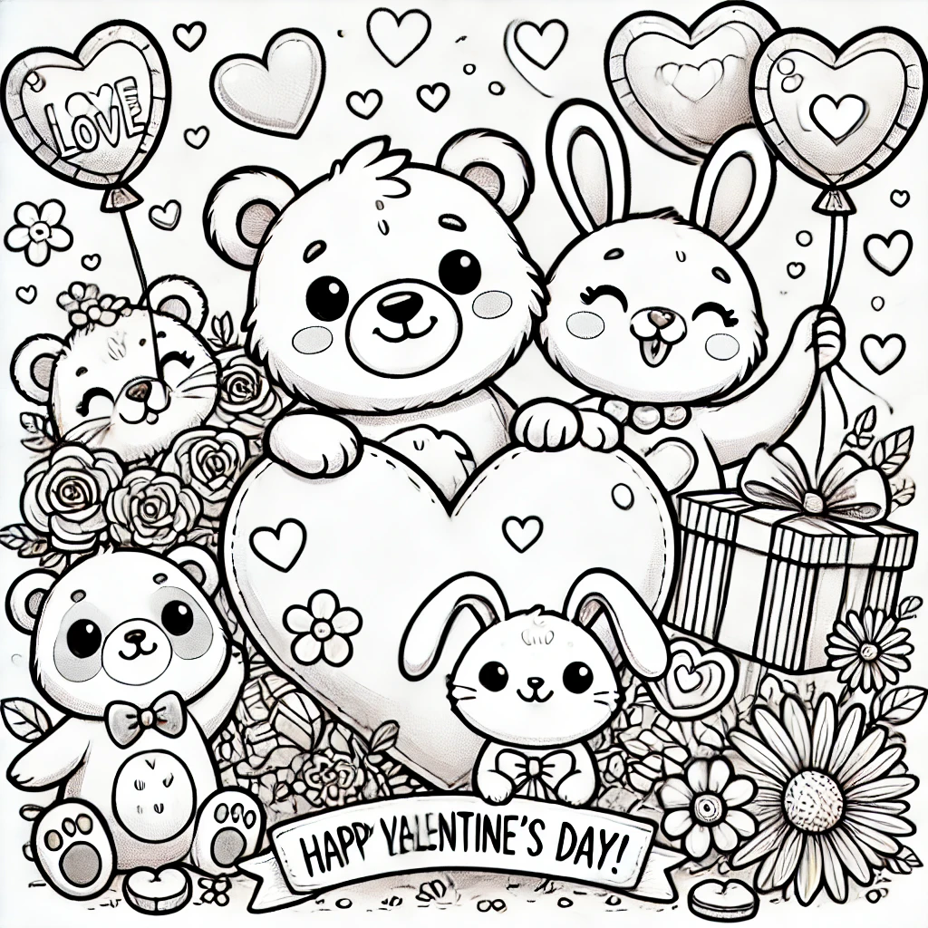 Valentine's Day Coloring Page