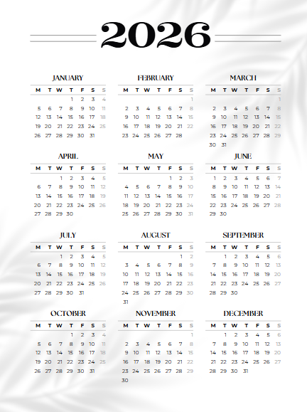 2026 Business Planner