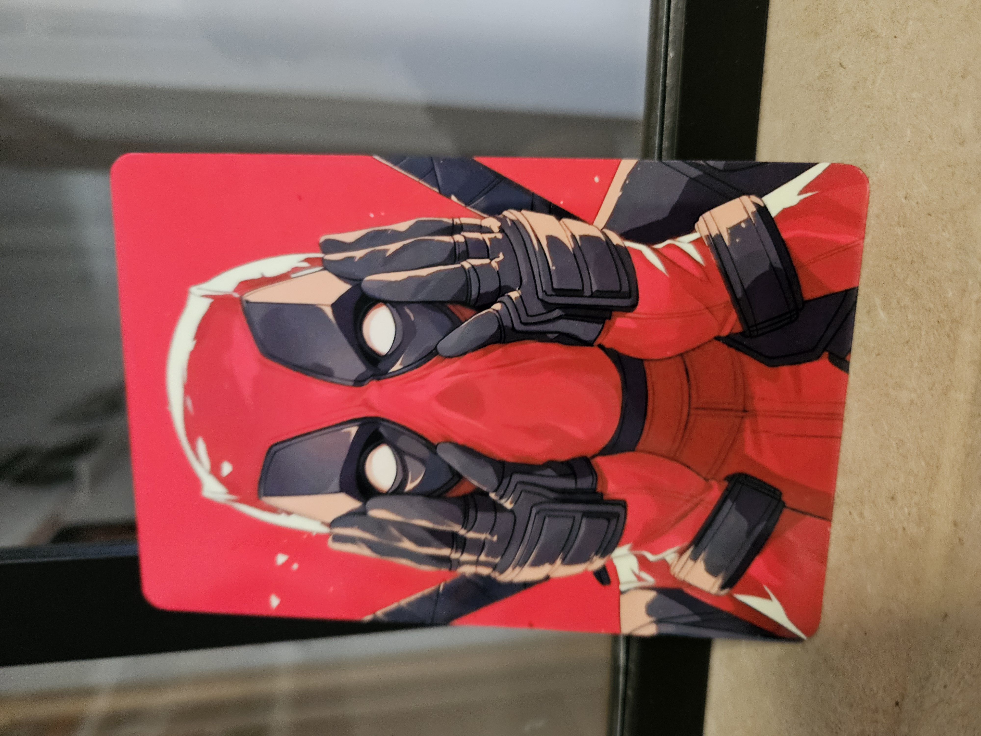 Plaque alu sublimée. Thème "Deadpool"