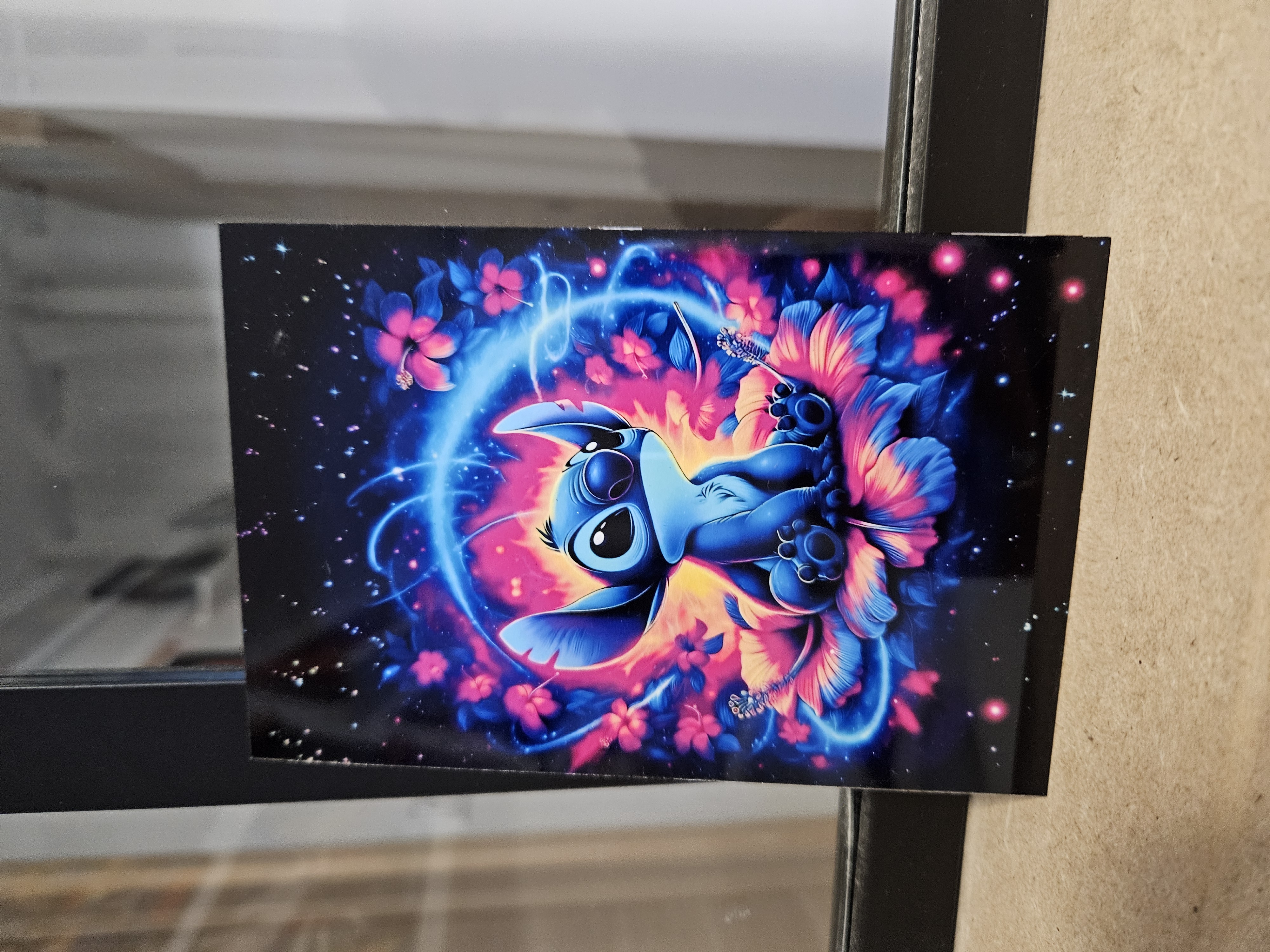 Plaque Alu sublimée. Thème " Stitch"