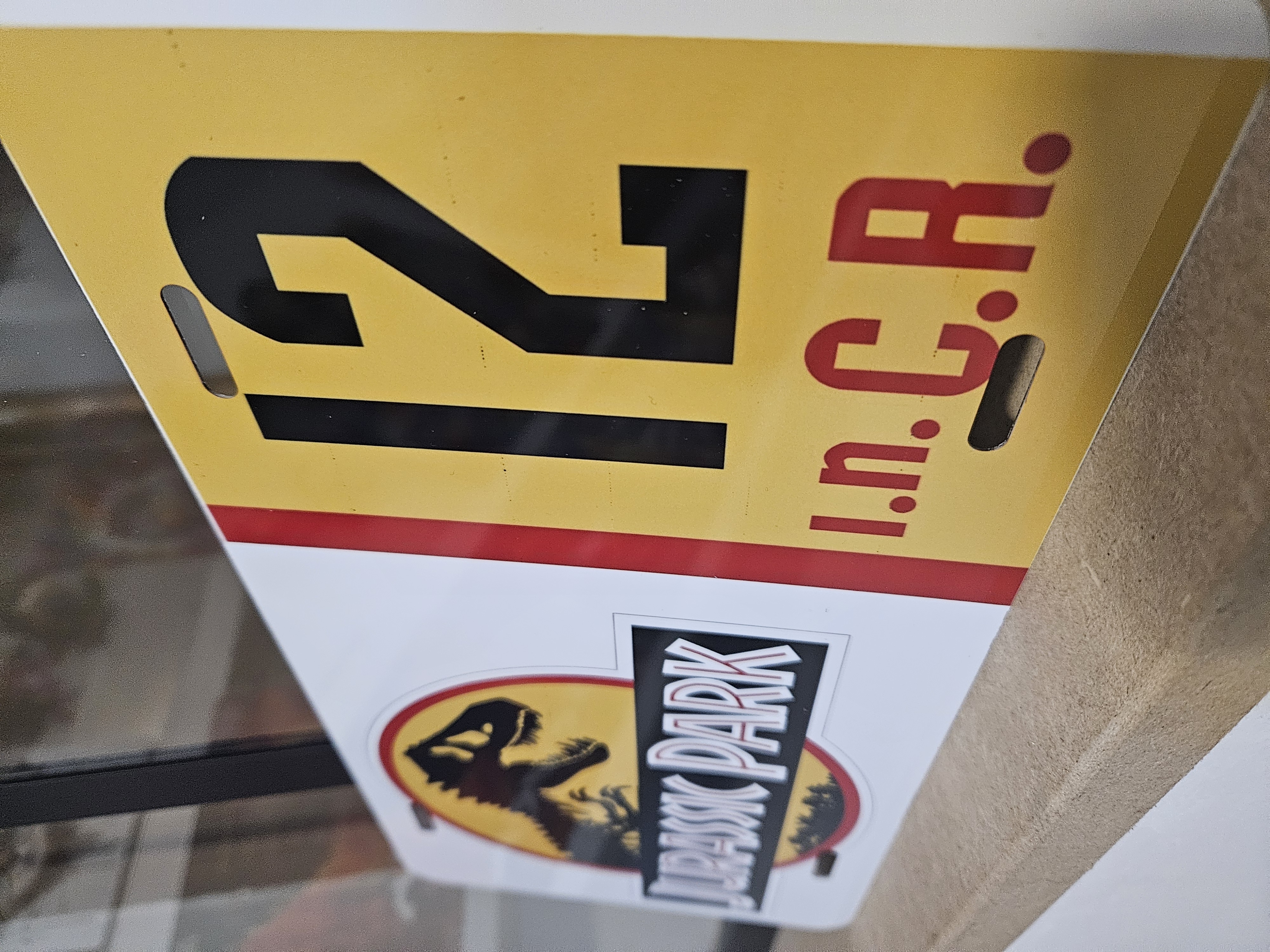 Plaque Americaine Alu  "Jurassic Park"
