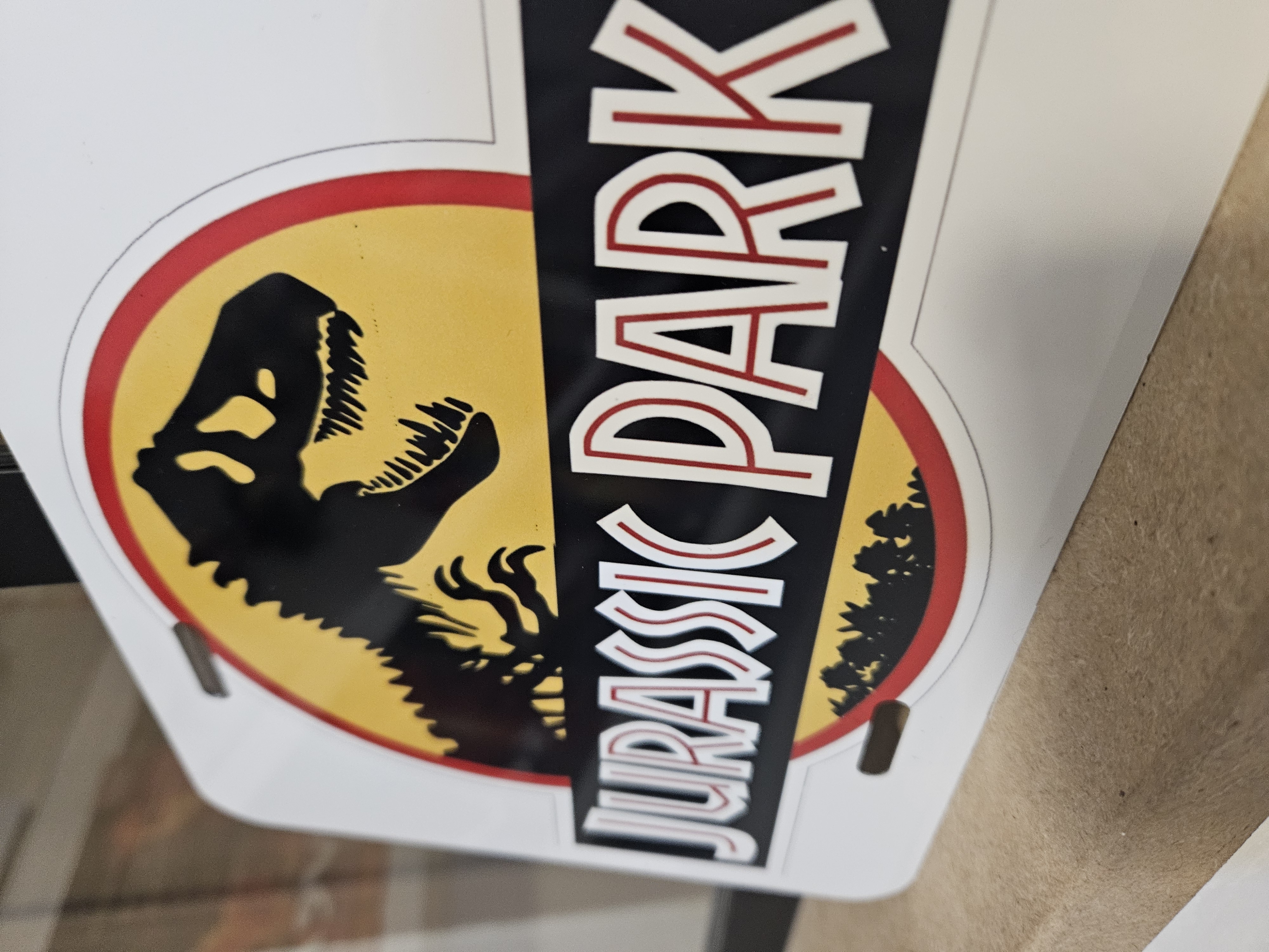 Plaque Americaine Alu  "Jurassic Park"