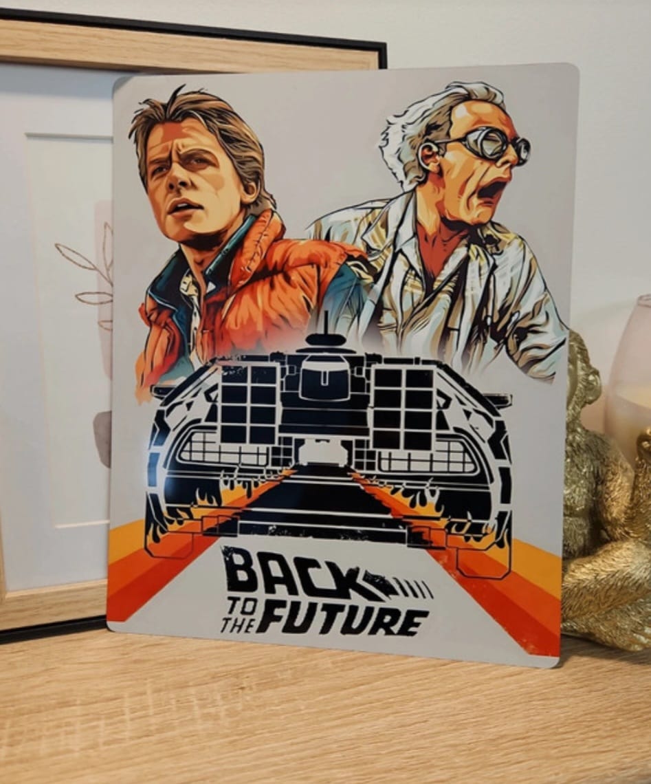 Plaque Alu thème  "Back to the Future"