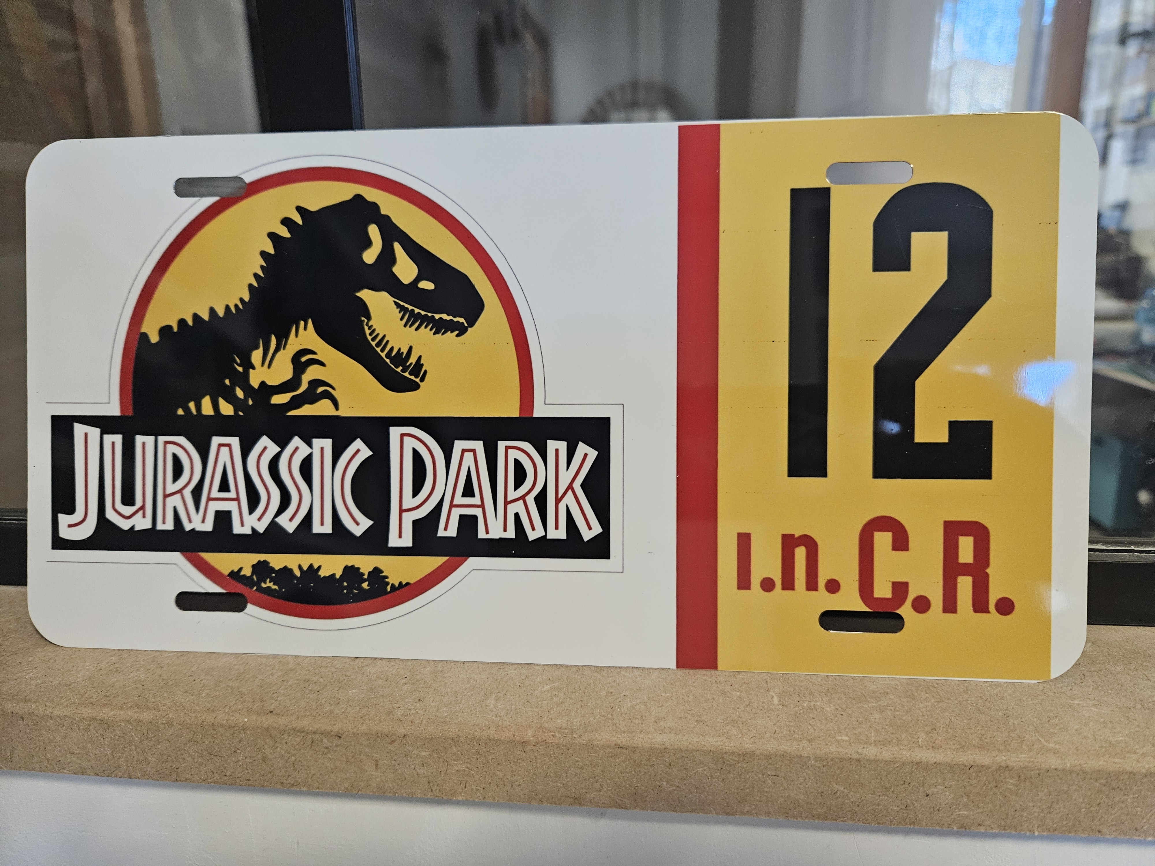Plaque Americaine Alu  "Jurassic Park"