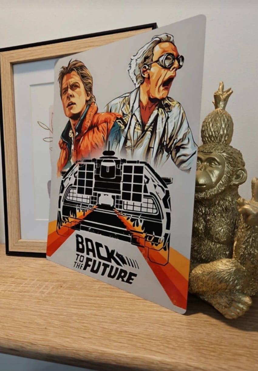 Plaque Alu thème  "Back to the Future"