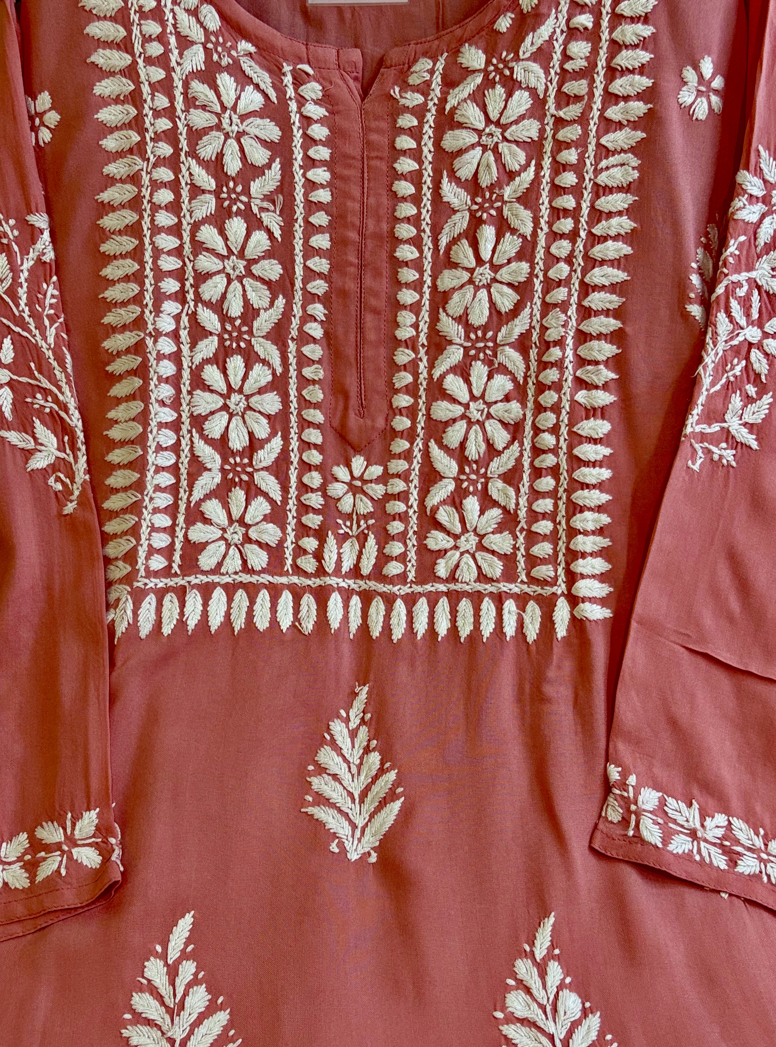 Raha Rayon Dark Peach Kurti