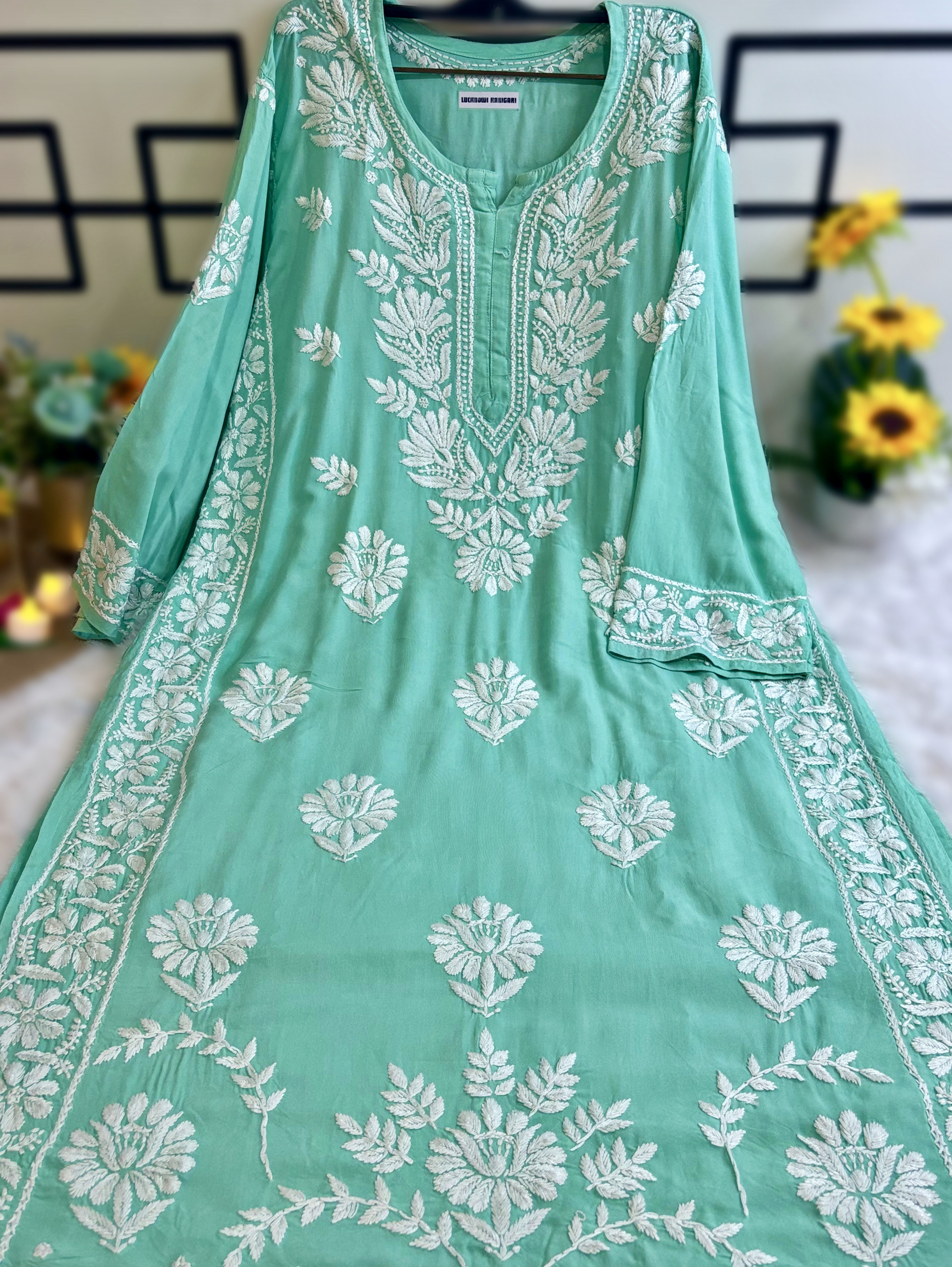 Insia Rayon Pistachio Green Kurti