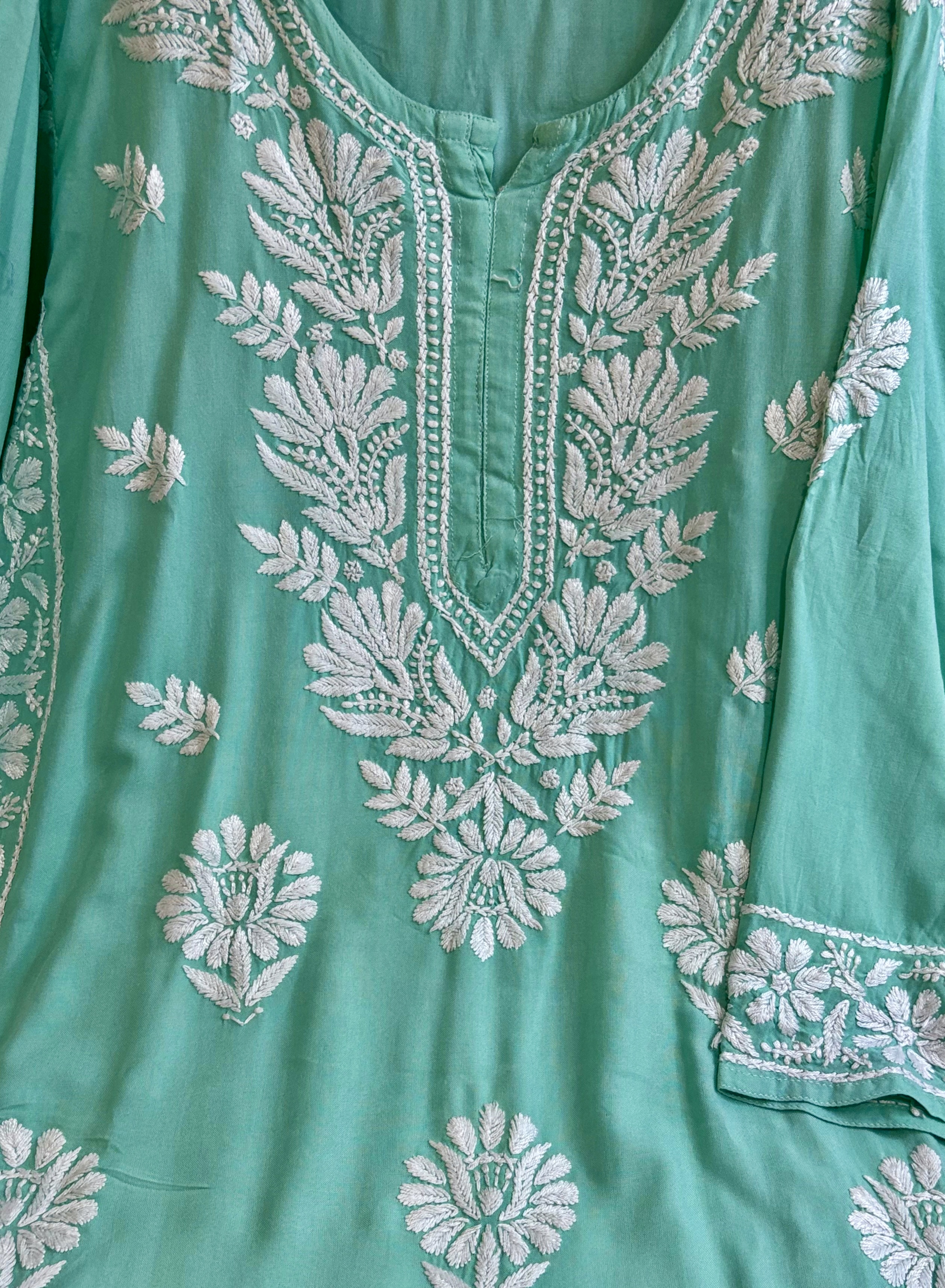 Insia Rayon Pistachio Green Kurti